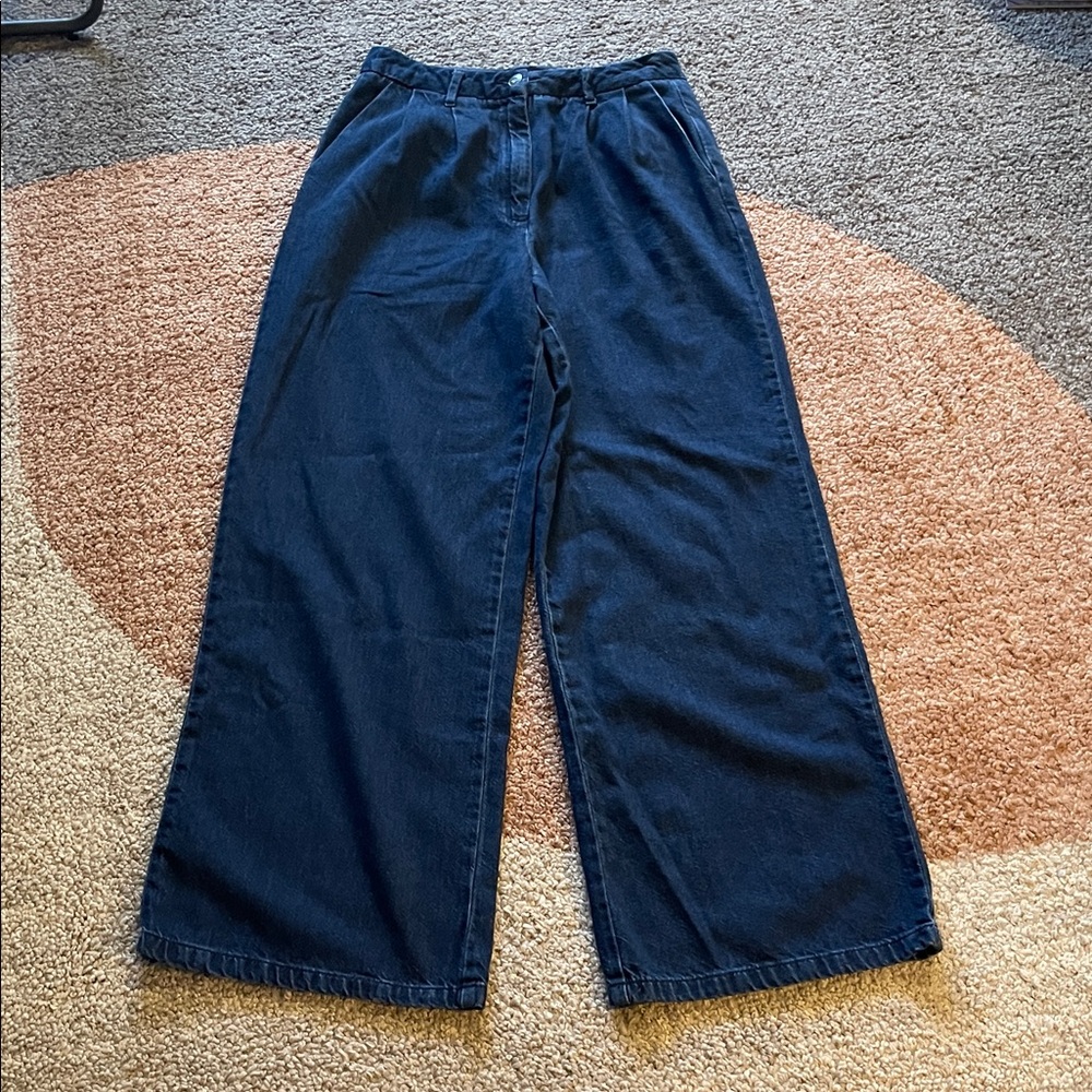 ASOS Design Women W28 L32 Trouser Baggy Jeans Grandpa Fisherman Utility Cabincor